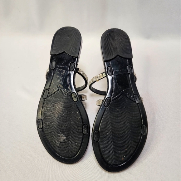 Steve Madden Black and Silver Sandals with Metallic Straps - Picture 10 of 15